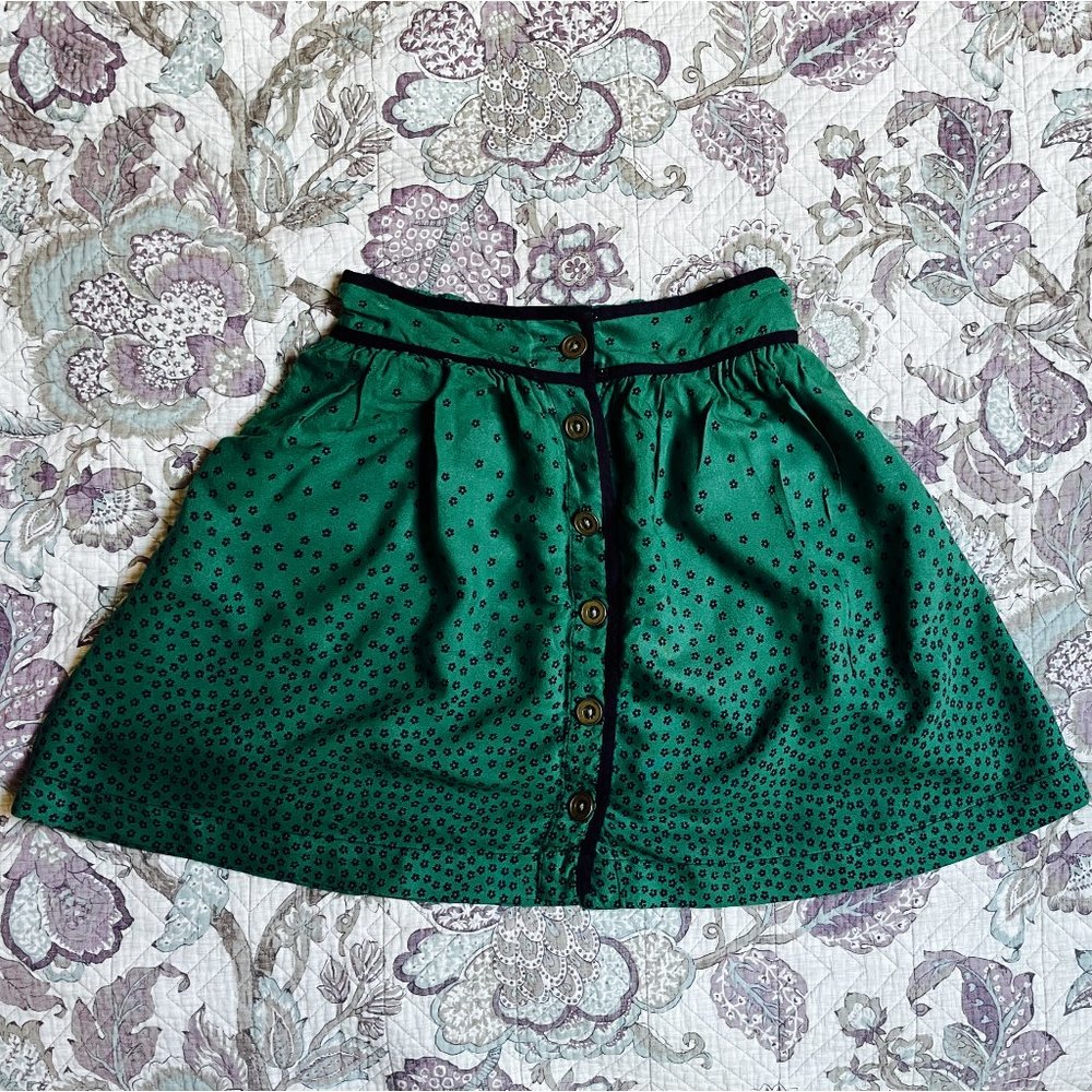 Cooperative Green & Black Button-up Skirt
